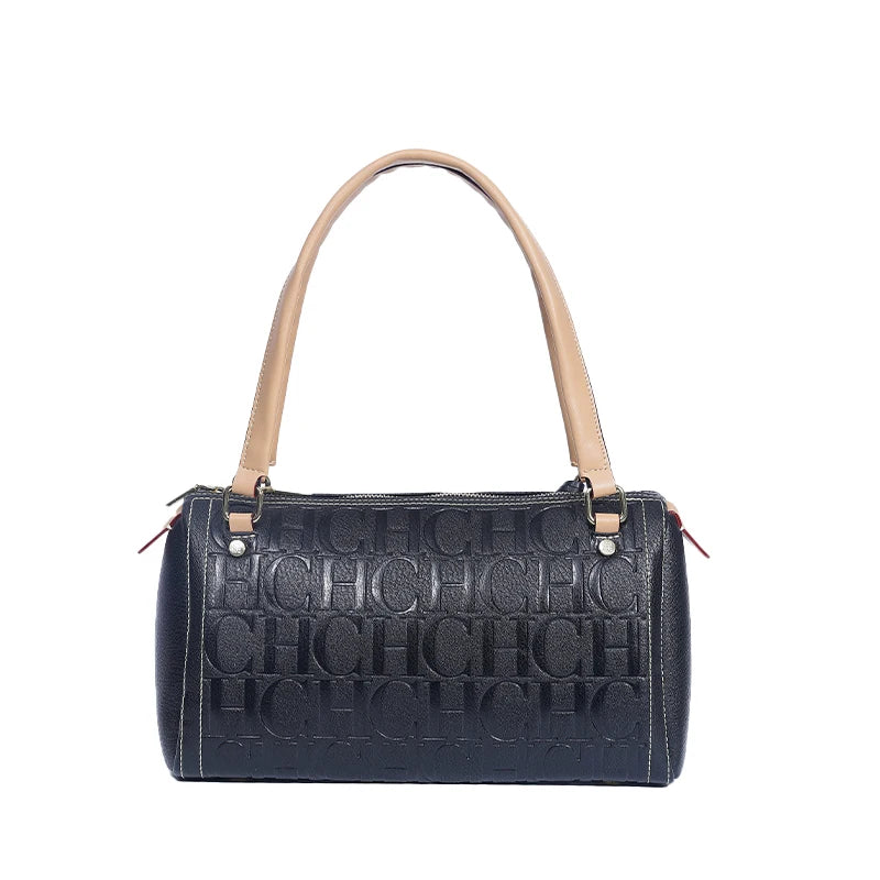 CH Fashion Classic Women's Boston Bag Autumn Winter New Collection 2026 Letter Design Shoulder Bag Texture Handbag