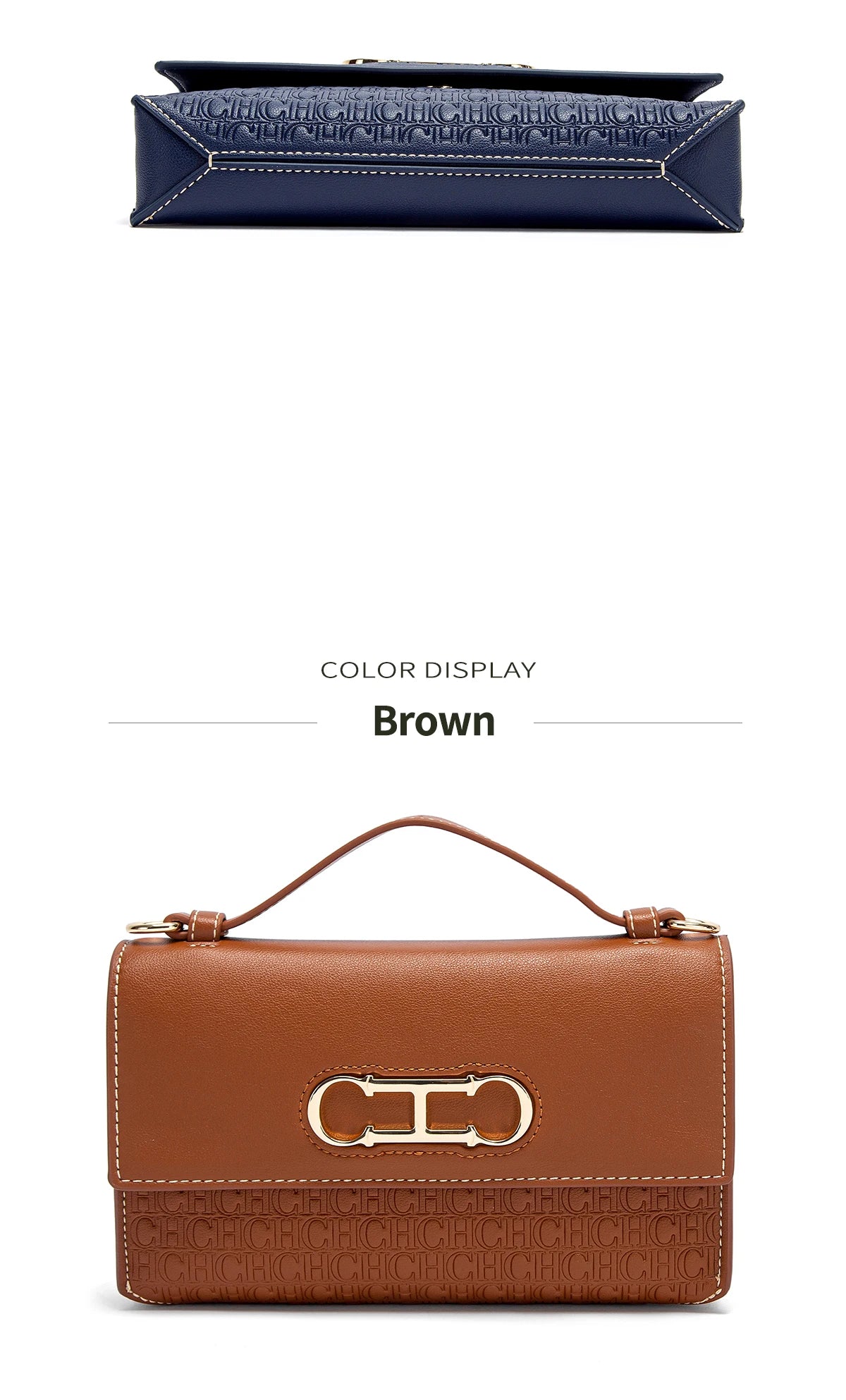 CH Women's Classic Retro Fashion Shoulder Bag Light Luxury Popular Classic Models Large Capacity Brand Logo Buckle Crossbody Bag