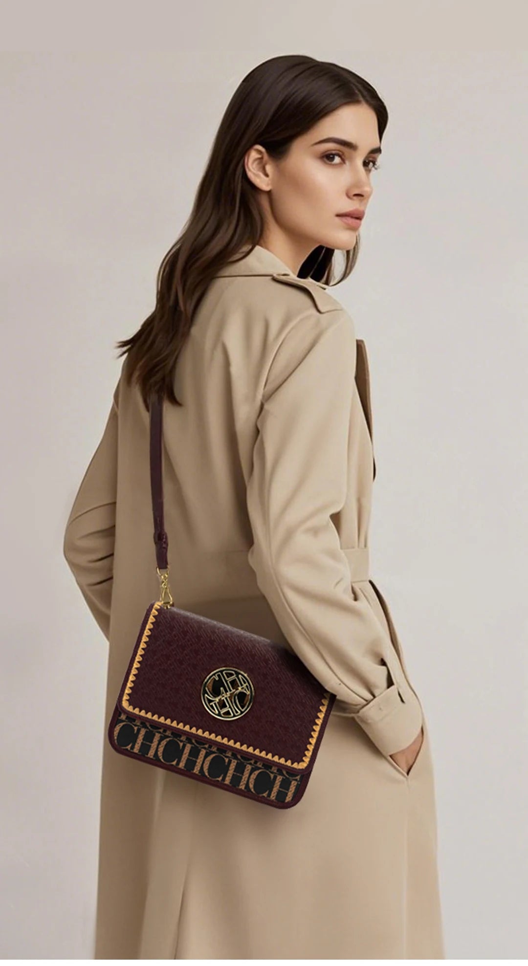 Solid Design Shoulder Bag Dark Letter Embossed Ladies Party Bag Exquisite Luxury Brand Fashion Vintage Design Handbag Classic