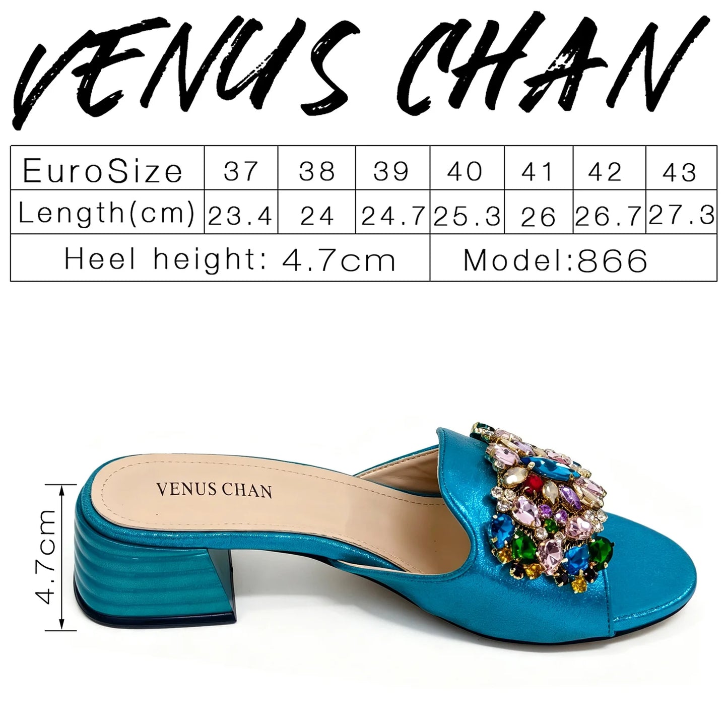 2026 Sky Blue Metallic Rhinestone Mules with Matching Crossbody Bag - Women's Block Heel Sandals for Wedding and Evening Parties