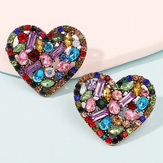 Women Luxury Bling Color Crystal Party Jewelry Aesthetic Accessories