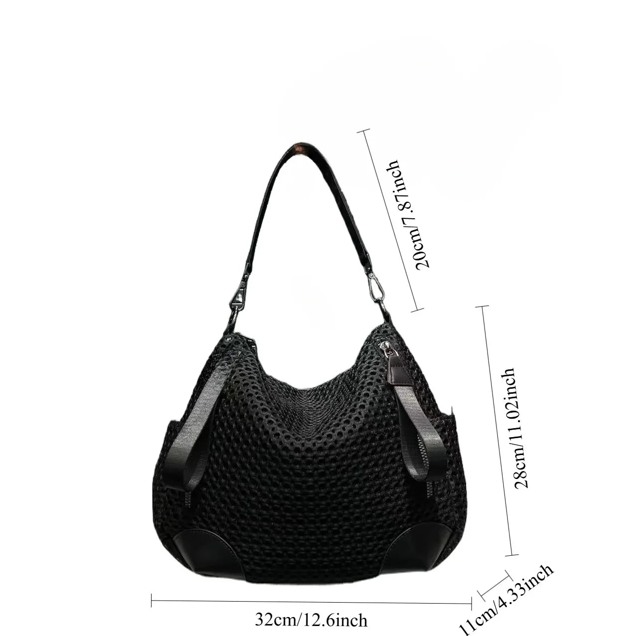 Large Nylon Mesh Crossbody Bag