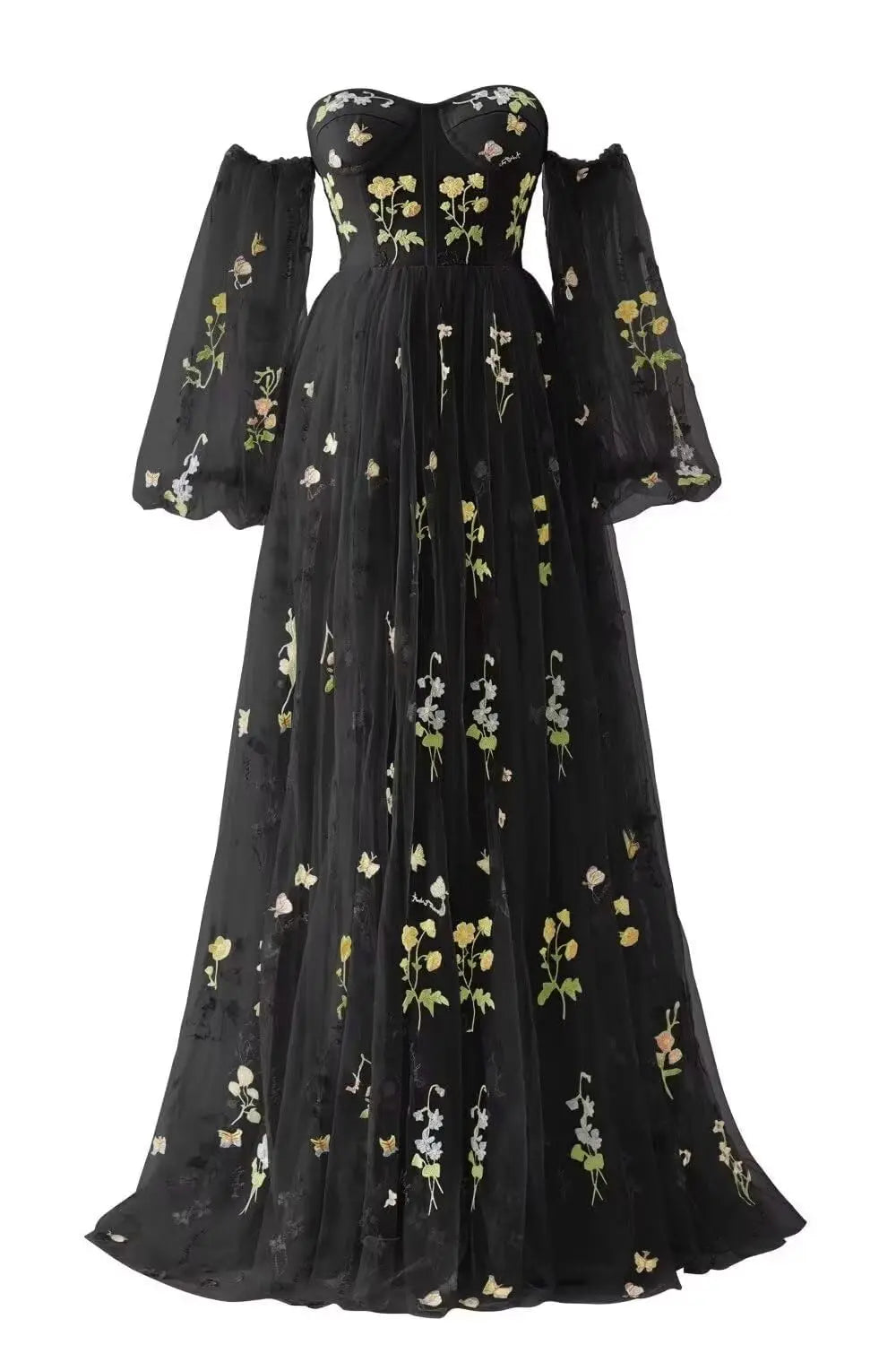 Lace Elegant Dress Women for Wedding Party Tulle Prom Dresses for Women Flower Embroidery A Line Formal Evening Party Gown