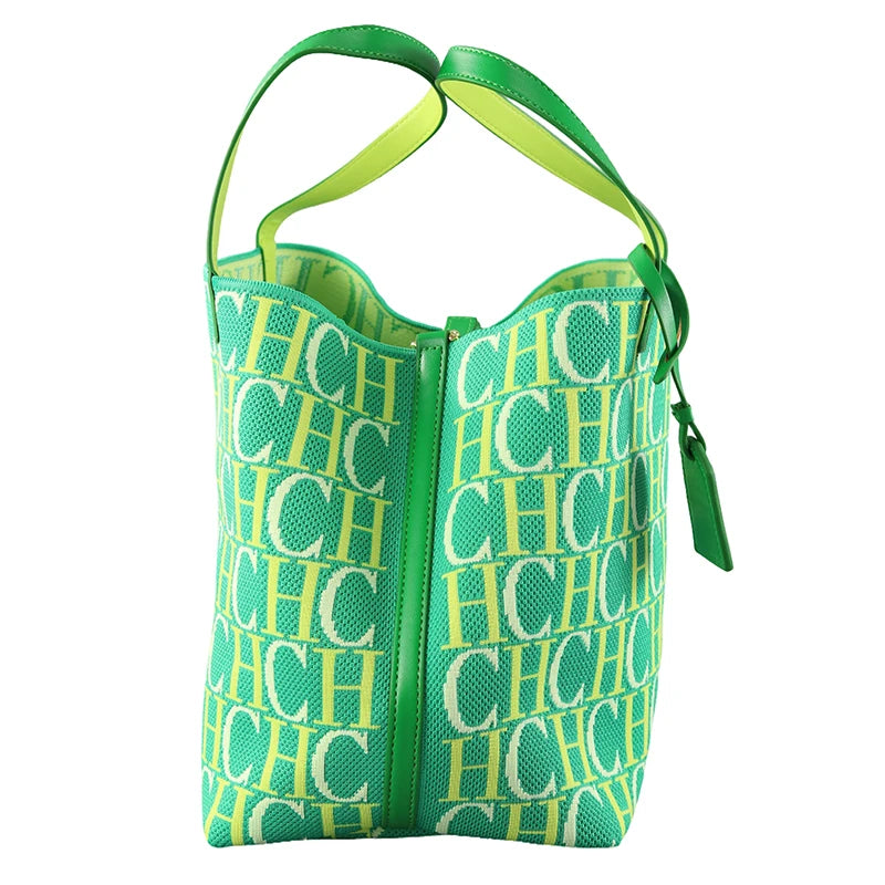 CH Brand Women's Handbag Autumn/Winter New Large Capacity Multi functional Letter Flyknit Design 2026 New Women's Tote Bag