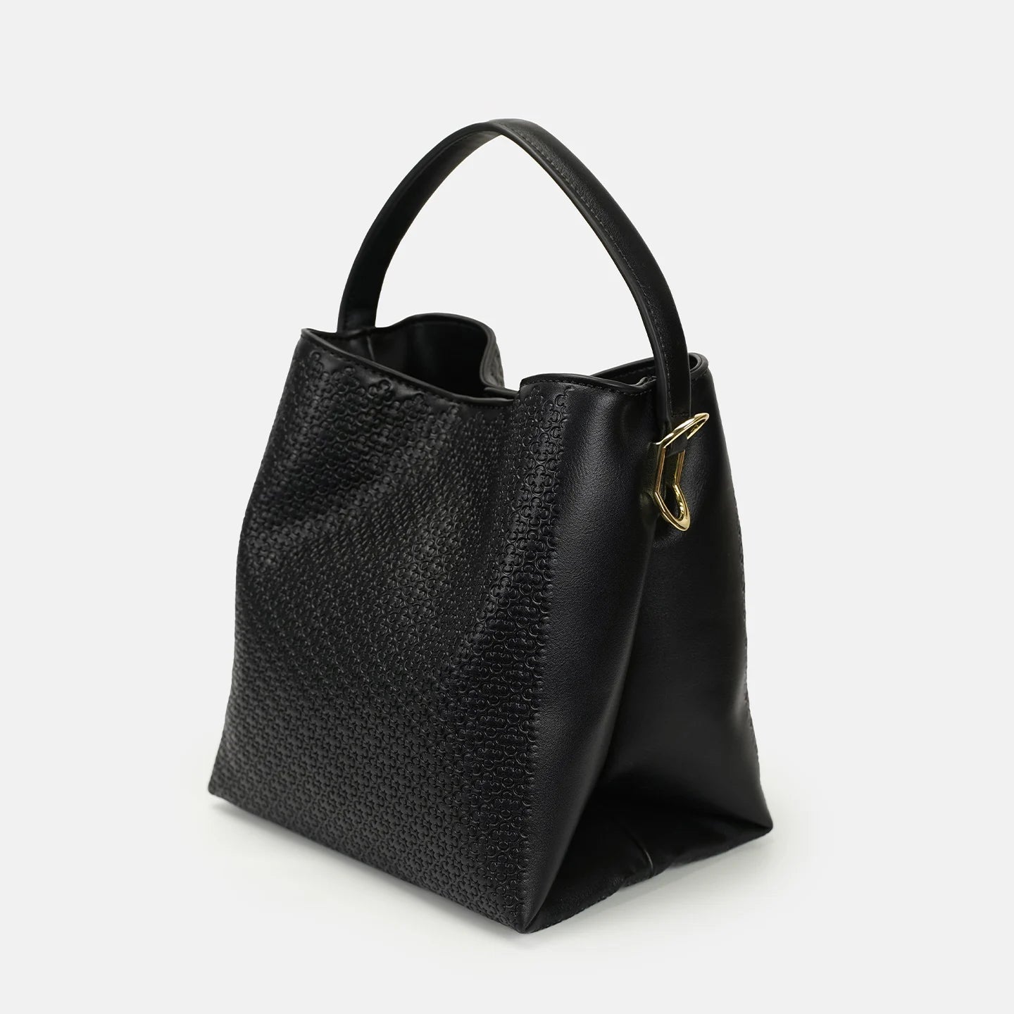 CH Embossed Leather Bucket Bag Large Capacity Handbag with Detachable Shoulder Strap Luxury Tote Bag for Women