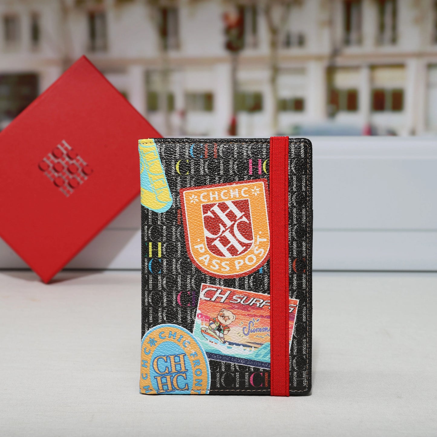 CH Passport Holder Stylish Patterned Design Passport Cover Multi Function Card Pocket Travel Document Organizer Travel Essential