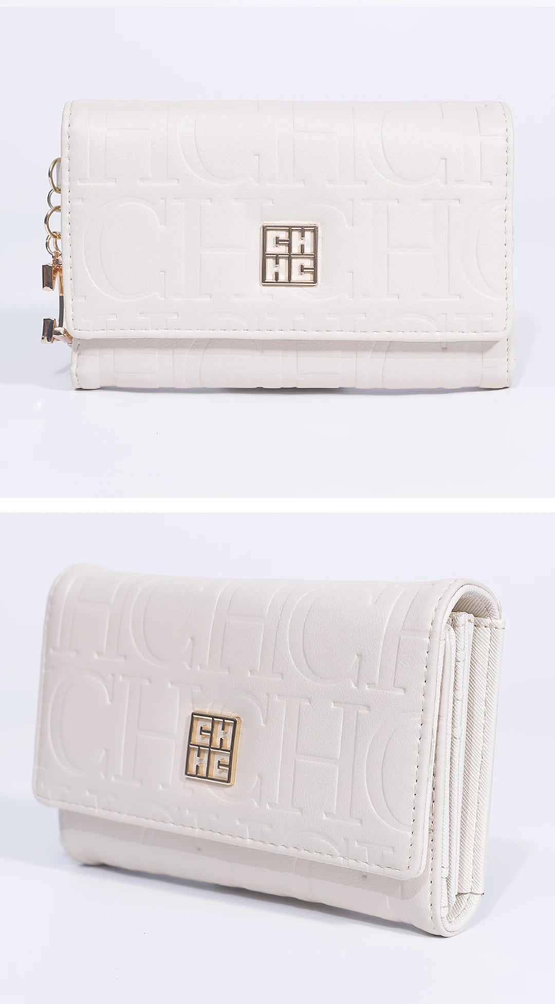 CH Luxury Card Bag Minimalist Chic Embossed Design Wallet Stylish Women Accessory Compact Multi Slot Card Holder Daily Essential