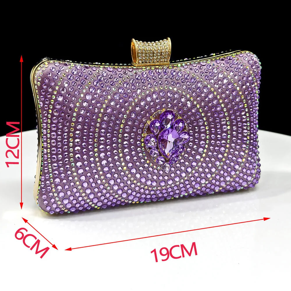 Venus Chan Blue Color Rhinestone Comfortable high heel shoe And Bag Fashion Style Pointed-Toe Shoes For Women Or Commuting Shoes