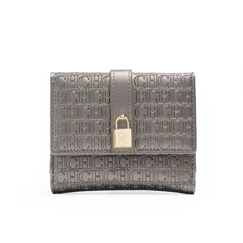 CH Fashion Versatile Letter Print Design Wallet Premium Feeling Wallet High Quality Standard Wallet Ladies Temperament Style Car
