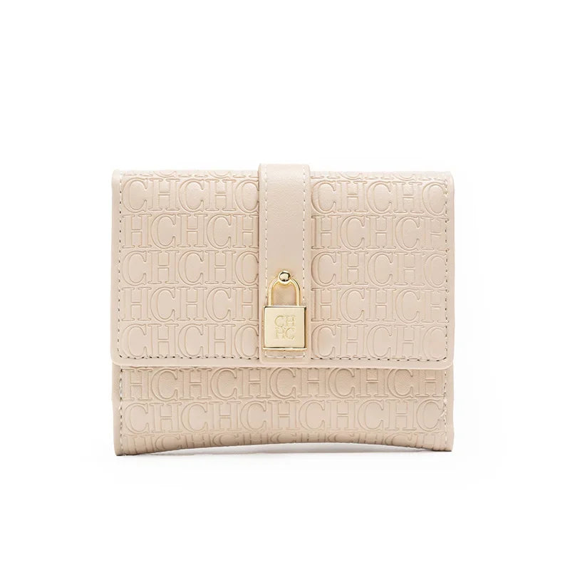 CH Fashion Versatile Letter Print Design Wallet Premium Feeling Wallet High Quality Standard Wallet Ladies Temperament Style Car
