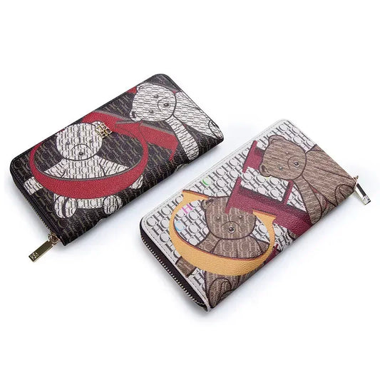 Multiple Pattern Women's Wallet Print Design Fashion Classic Women's Wallet Solid Color Design High Quality Card Holder