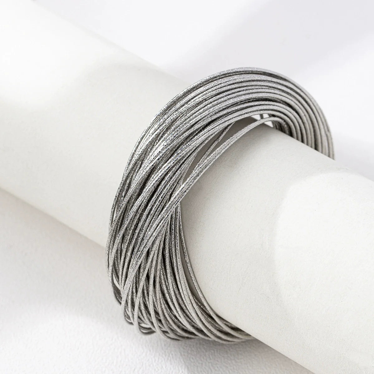 Metal Multi-layer Twisted Irregular Line Bracelet Bangles For Women European American Personality Catwalk Wrist Party Jewelry