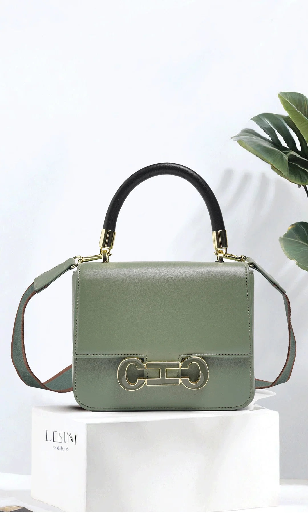 CH New PU+TPU Hand Bag 20x16x7cm Multi-Compartment Purse, 6 Colors Black Camel Cream Green Maroon Plum, Lightweight Tote