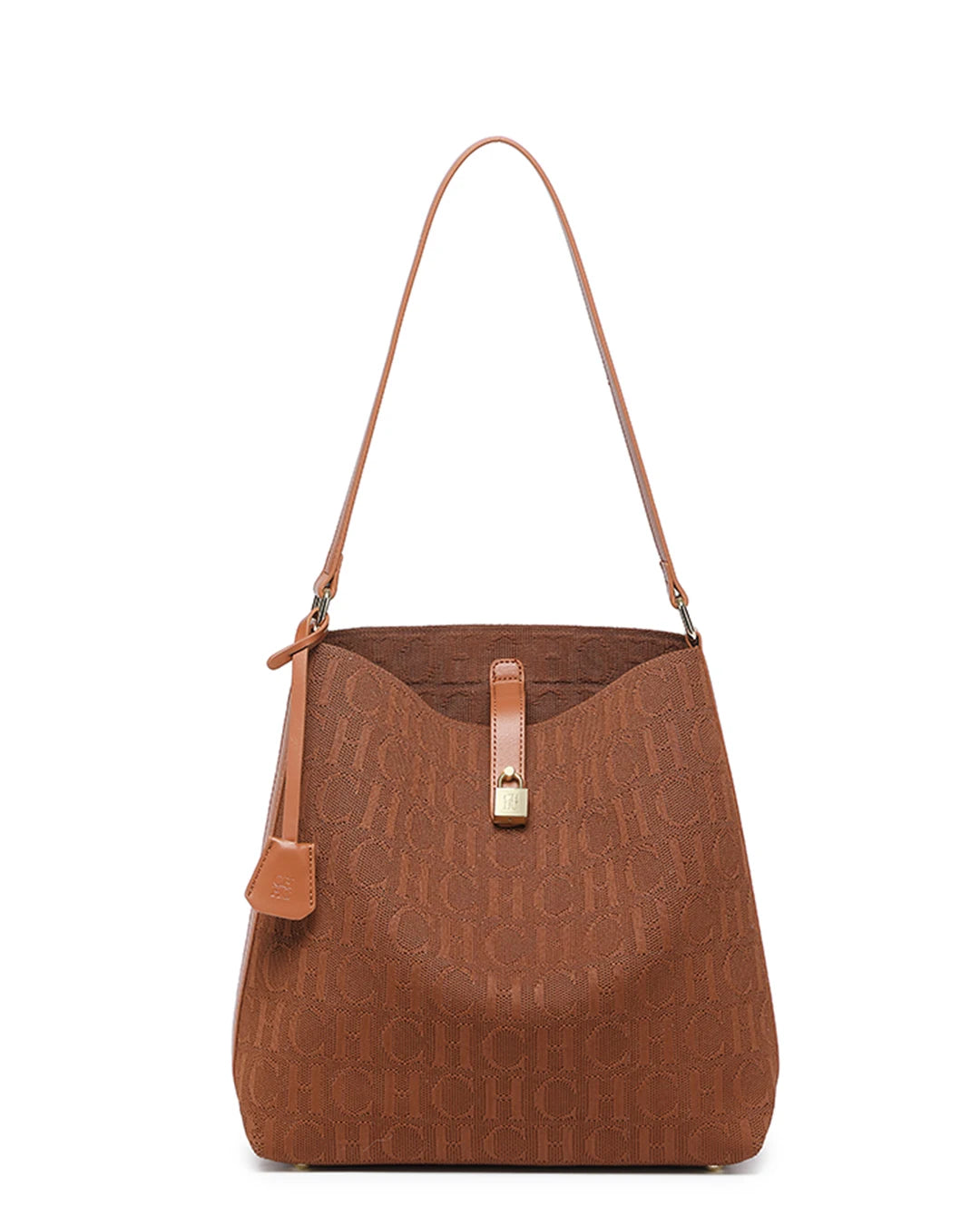 CH Women Hobo Bag Monogram Pattern Gold Lock Hardware Large Capacity 2026