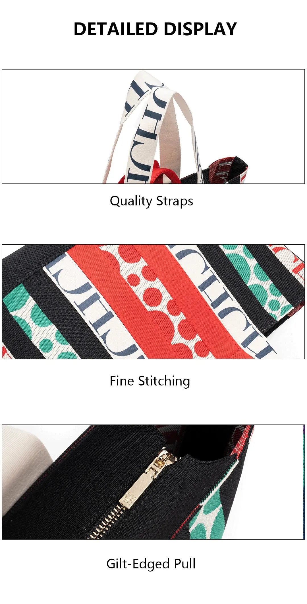 CH Classic Ladies Crossbody Bag Large Capacity Commuter Style Ladies Tote Bag Simple Stripe Design Ladies Shoulder Bag Letters