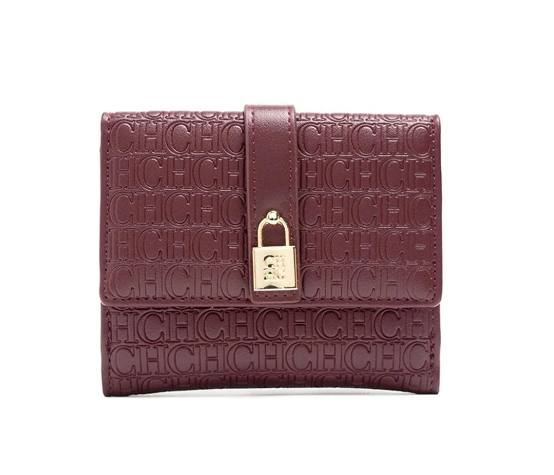 CH Fashion Versatile Letter Print Design Wallet Premium Feeling Wallet High Quality Standard Wallet Ladies Temperament Style Car
