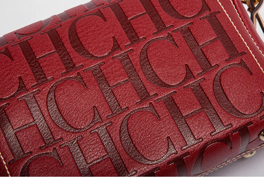 Fashion Design Model Metal Accessories Buckle Women's Shoulder Bag Luxury Brand 2025 New Fashion Solid Colour Printed Head Bag