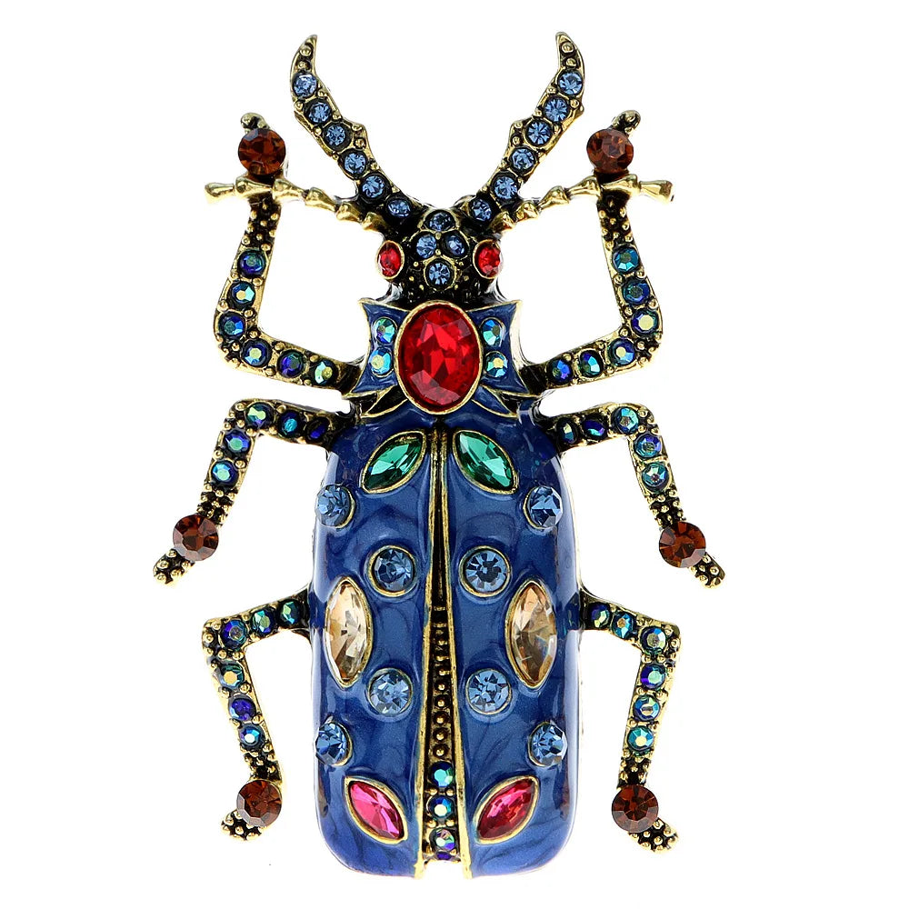SKEDS New Arrival 2023 Women Men Exquisite Enamel Beetle Pins Brooches Fashion Unisex Suit Clothing Insect Badges Brooch Pin