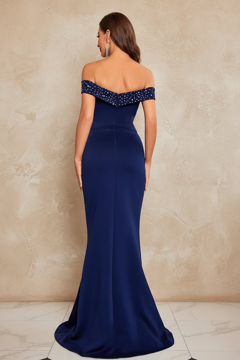 Plus Size Luxury Sexy off-shoulder V-Neck Evening Dress Women Elegant Party Maxi Dress Sequins  Prom Graduation Cocktail Gowns