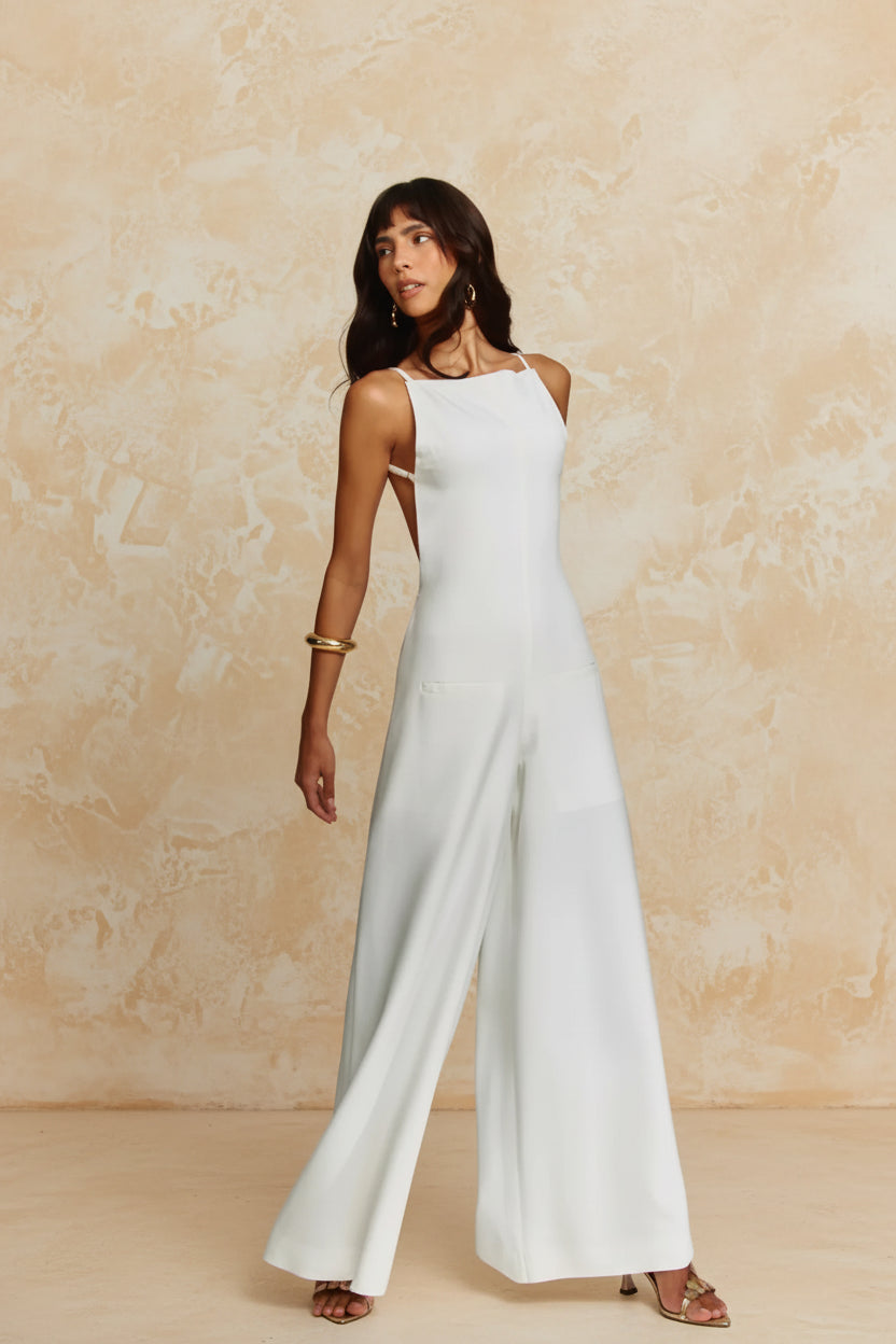 New Style 2025 Elegant Women's Summer Jumpsuit Lady Romper Wide Leg Overall Casual Loose Sleeveless Bodysuit Vacation Jumpsuits