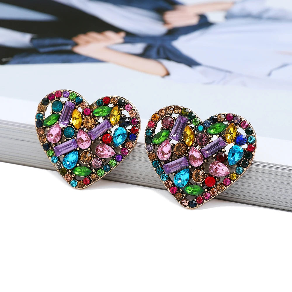 Women Luxury Bling Color Crystal Party Jewelry Aesthetic Accessories