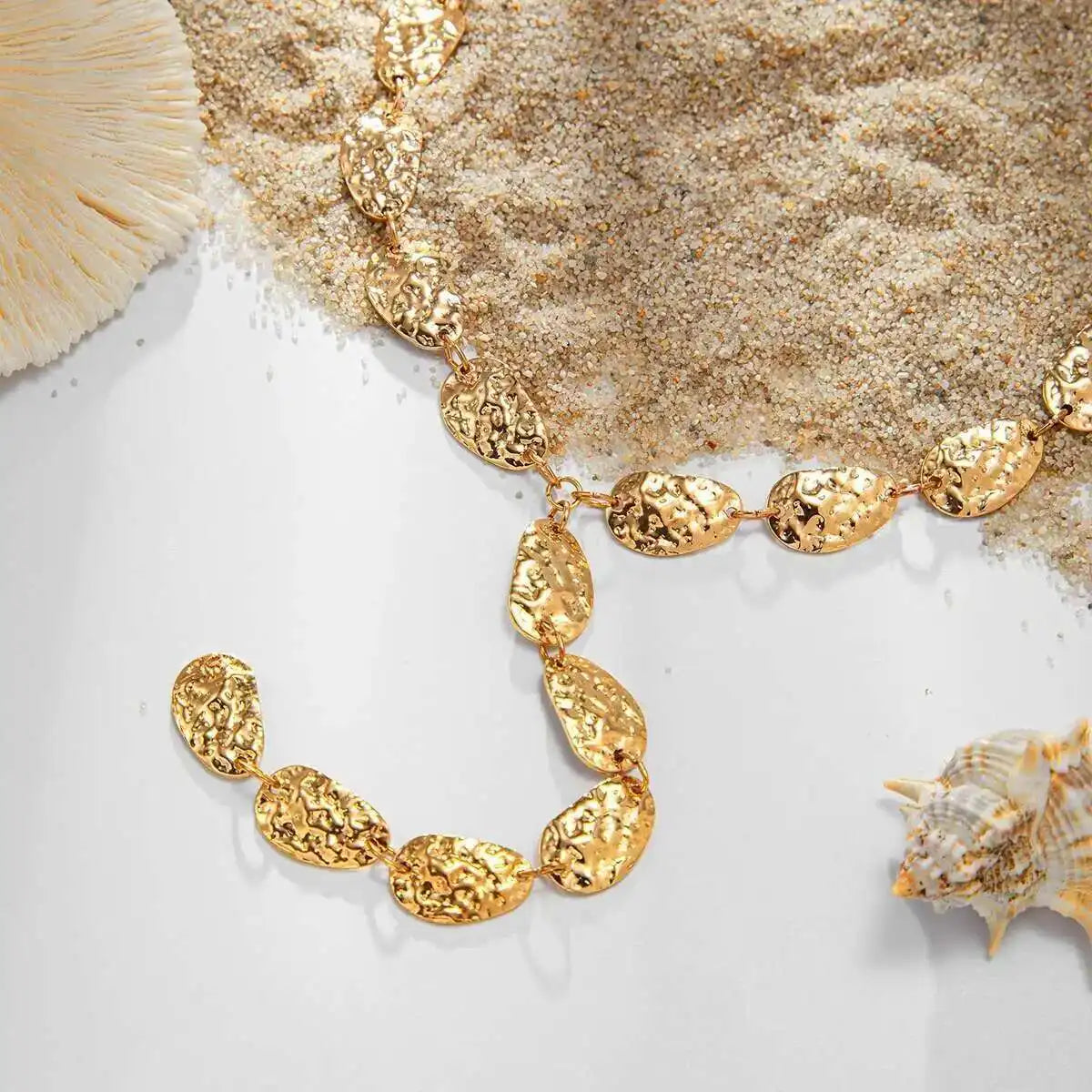 Salircon Vintage Irregular Baroque Y-shaped Necklace Women 2025 New Simple Geometric Pendant Necklace Daily Jewelry Accessories