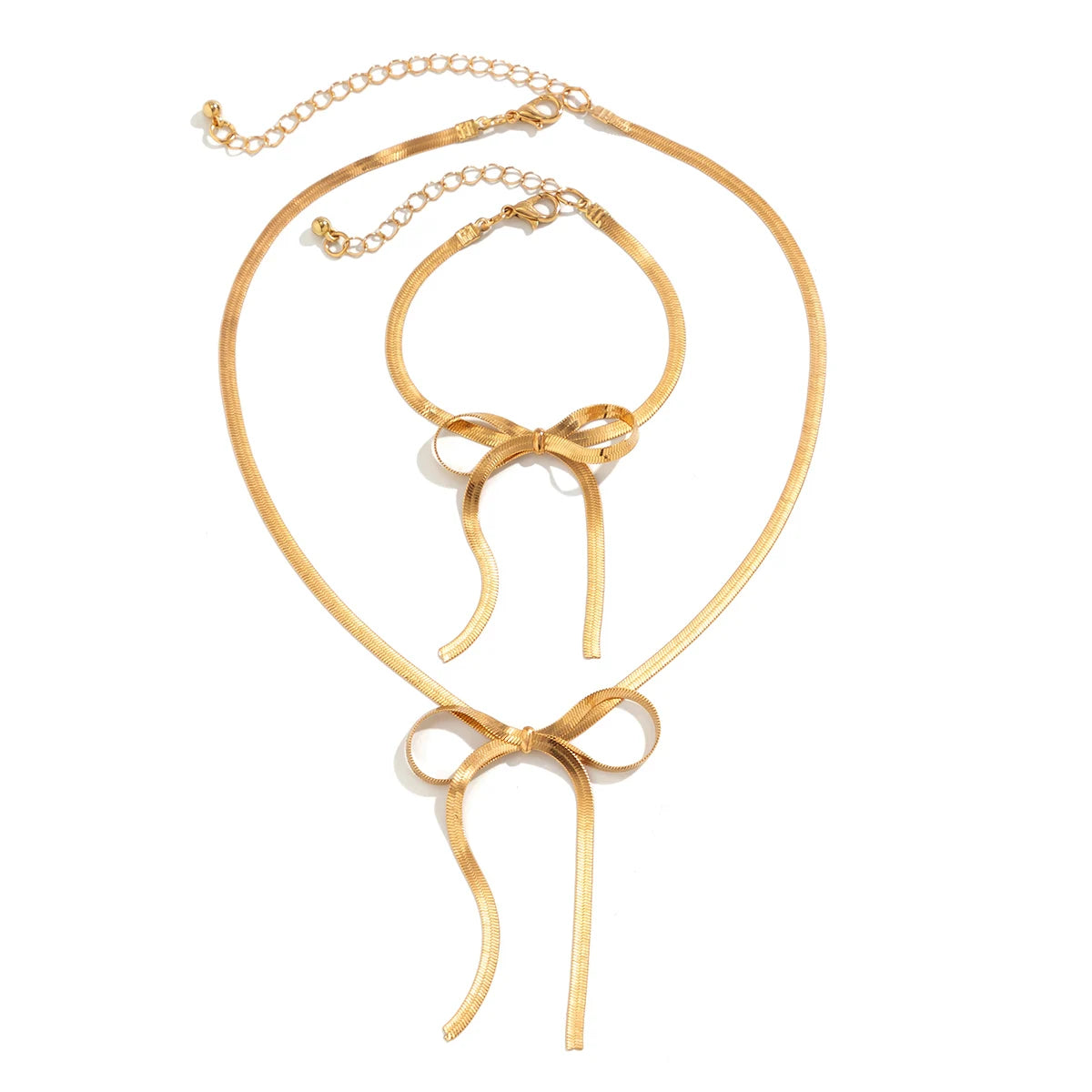 Salircon Punk Flat Snake Chain Short Necklace Vintage Creative Bow Pendant Choker Necklace Women's Aesthetic Banquet Jewelry