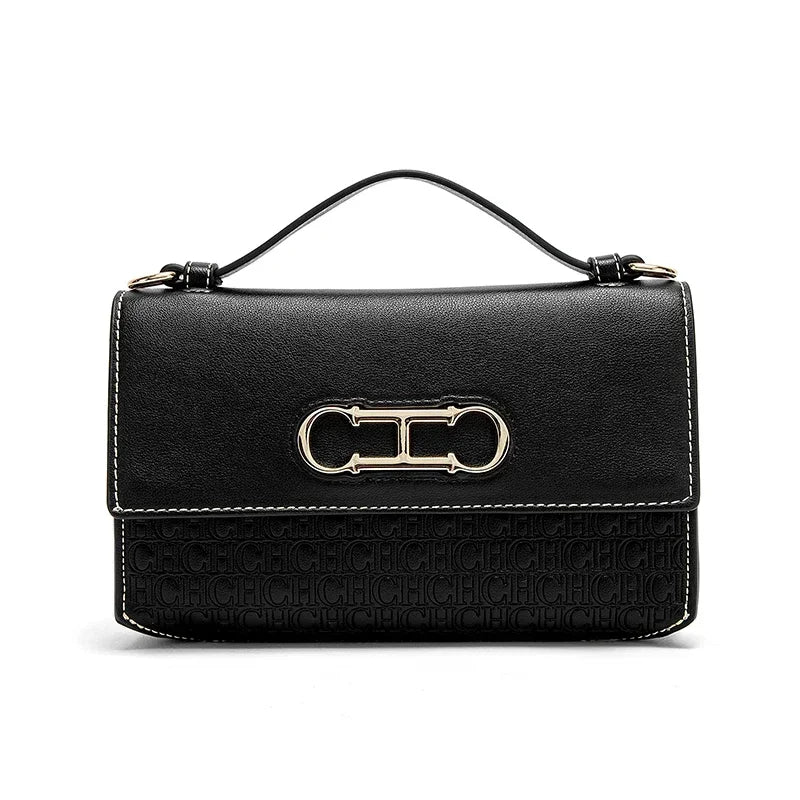 CH Women's Classic Retro Fashion Shoulder Bag Light Luxury Popular Classic Models Large Capacity Brand Logo Buckle Crossbody Bag