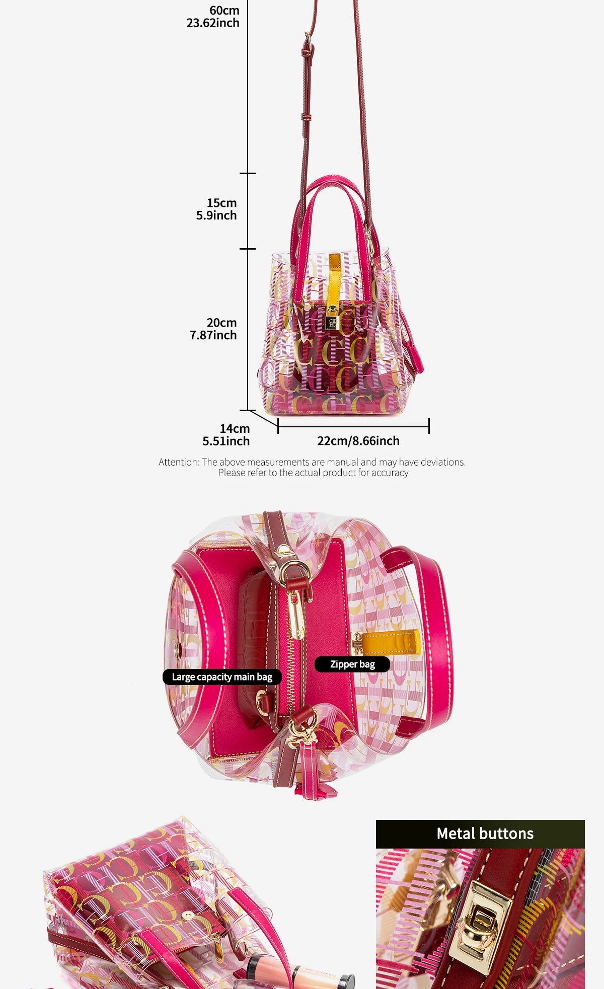 New Creative Personalization Trend Transparent Women's Bag Shoulder Bag Luxury Brand 2026 Fashion Design Trend Women's Handbag