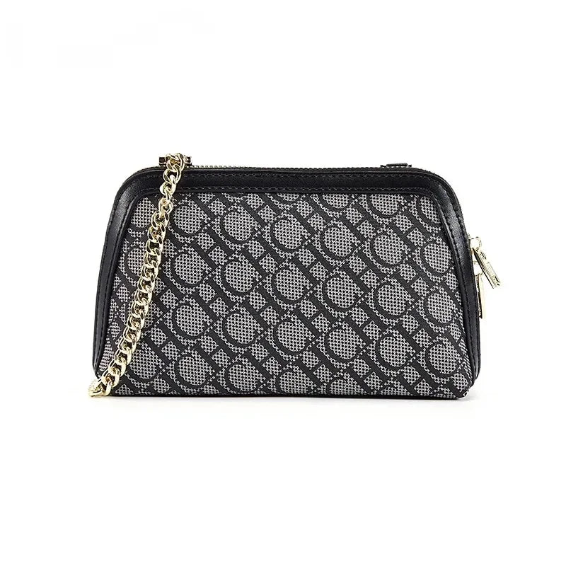 New Letter Printed Shoulder Bag Light Luxury Brand Chain Suede Leather Bag Chain Shoulder Bag Fashion Retro Crossbody Designer