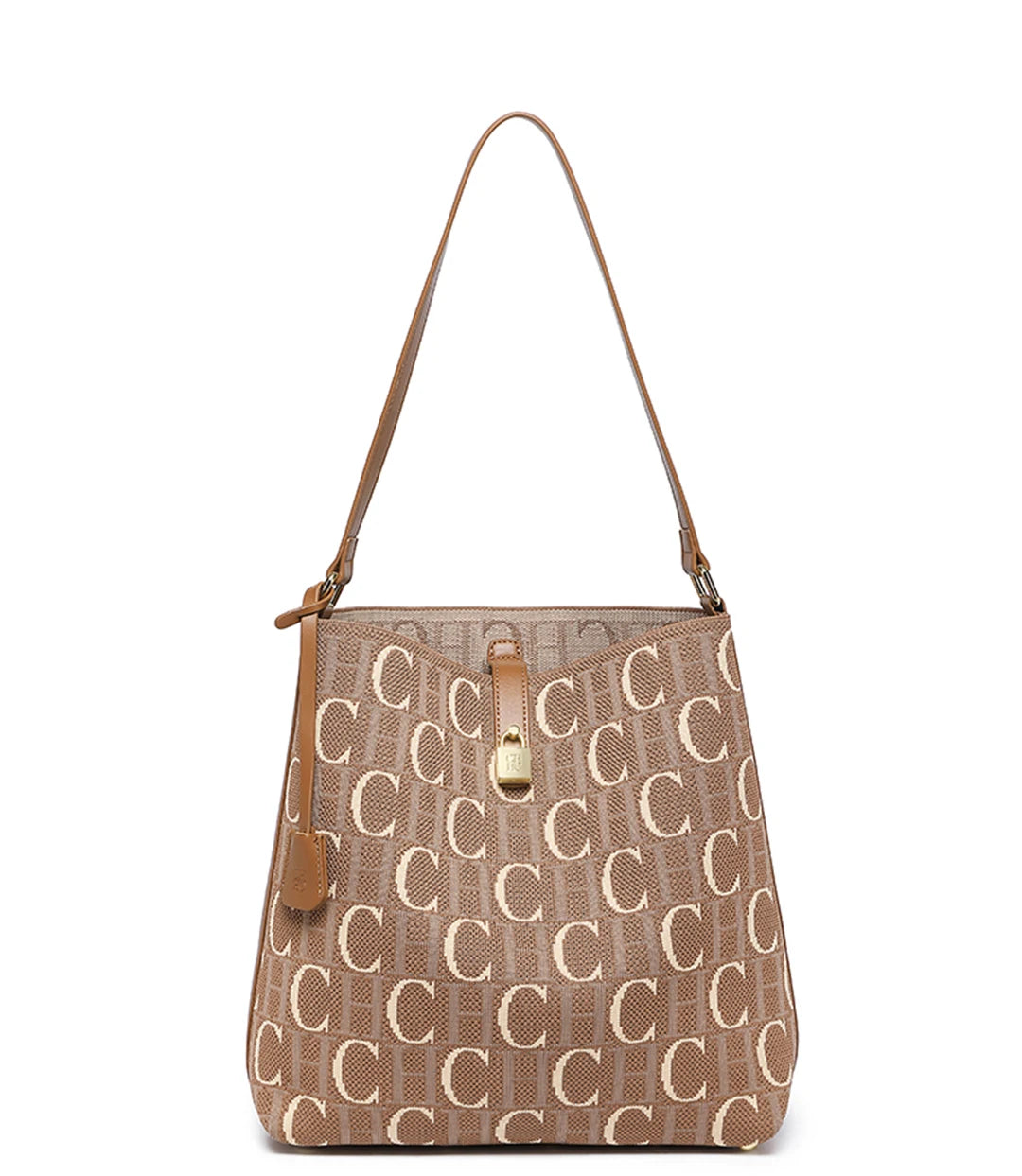 CH Women Hobo Bag Monogram Pattern Gold Lock Hardware Large Capacity 2026