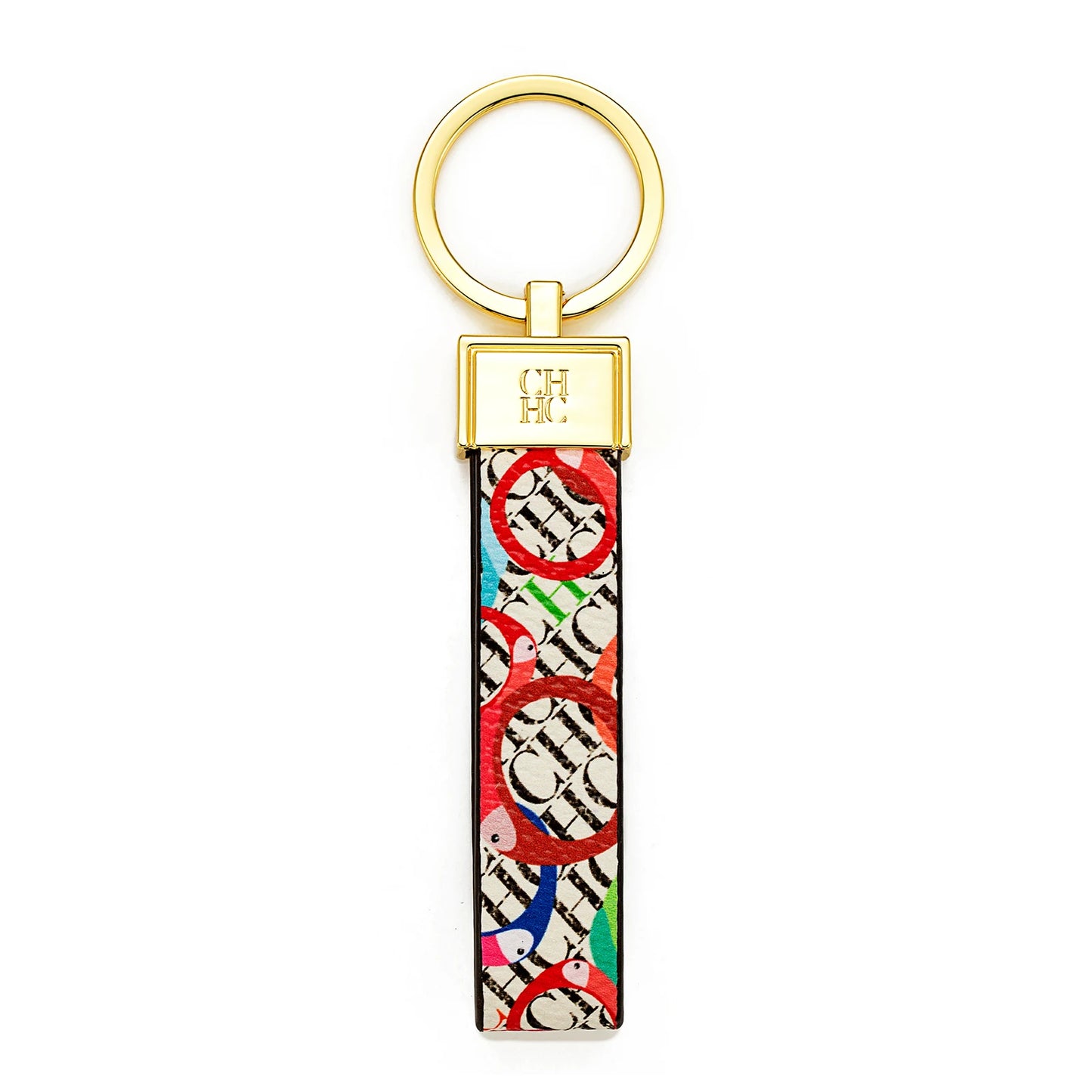 CH Niche High-end Keychain Leather Keychain Unique Printing Design Fashion Keychain Simple and Exquisite Style Gifts
