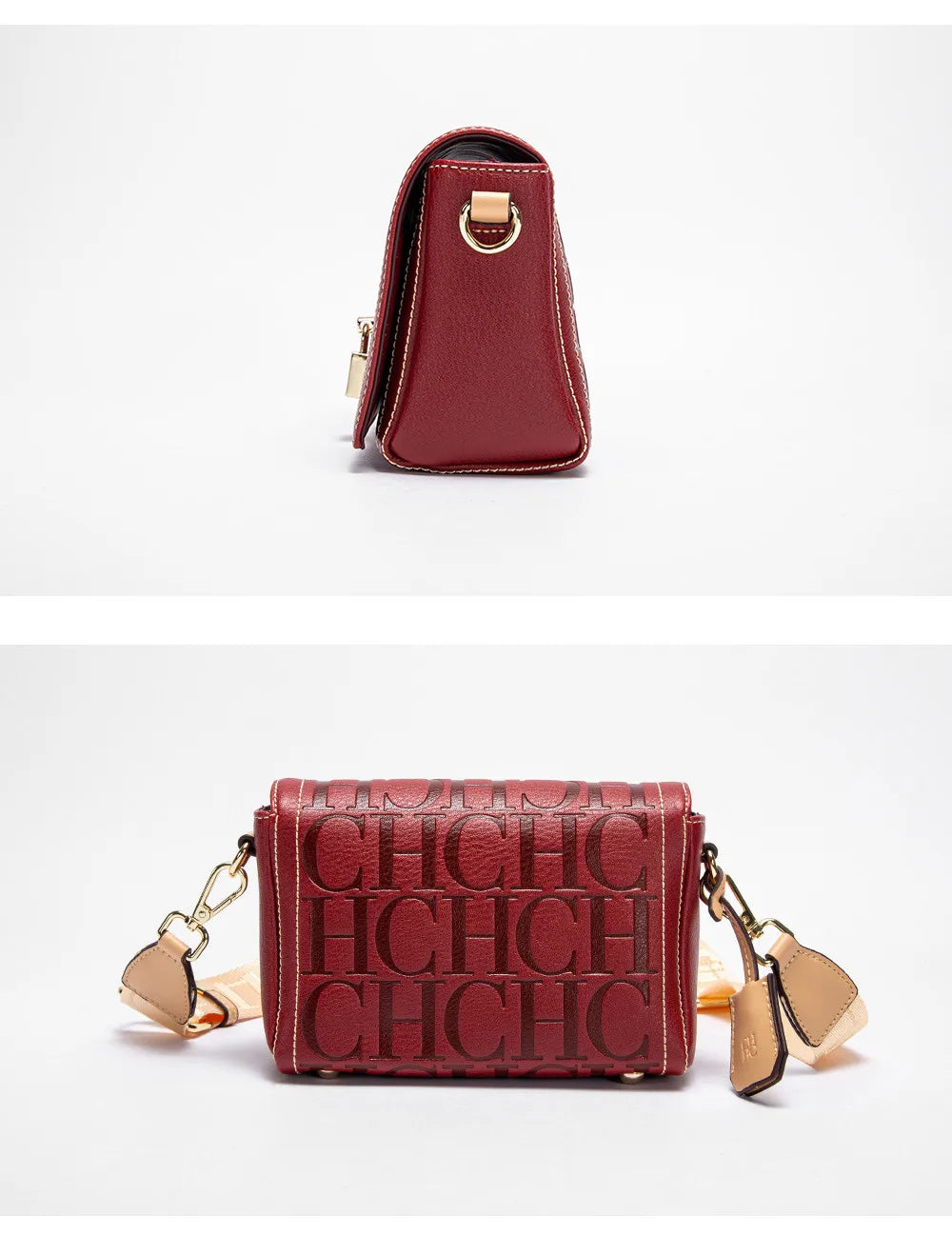 Fashion Design Model Metal Accessories Buckle Women's Shoulder Bag Luxury Brand 2025 New Fashion Solid Colour Printed Head Bag