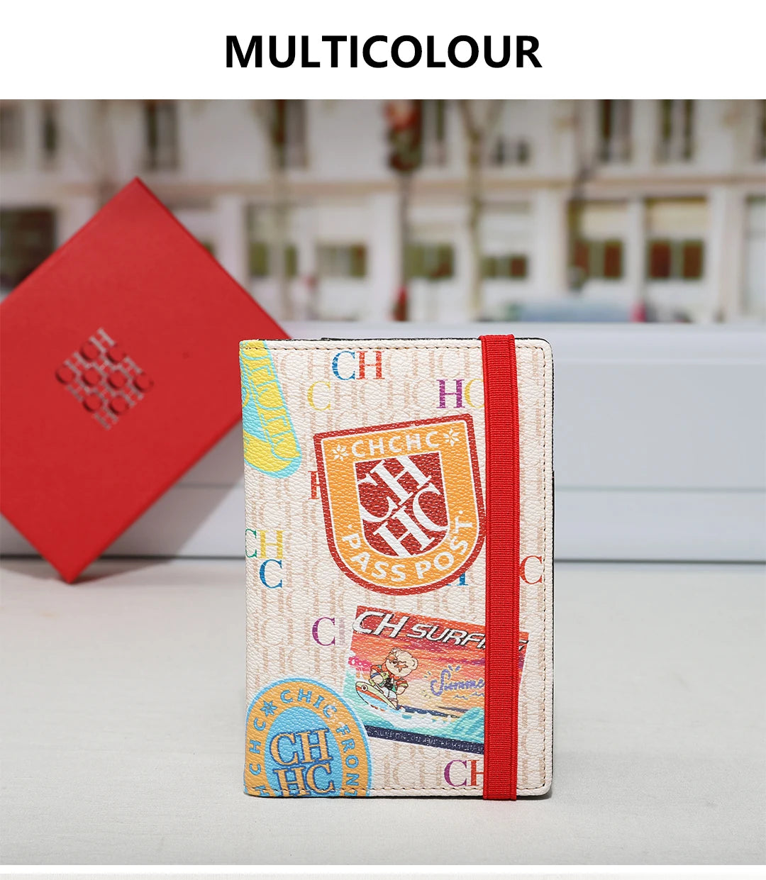 CH Passport Holder Stylish Patterned Design Passport Cover Multi Function Card Pocket Travel Document Organizer Travel Essential