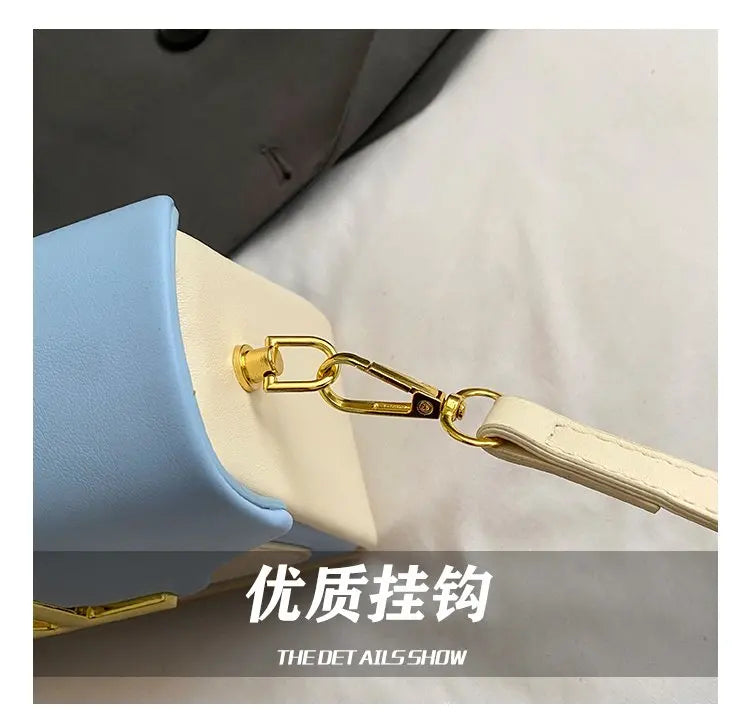 Solid Color Diaper Bag Letter Logo High End Minimalist Trendy Tote Bag For Women Shoulder Bag Large Capacity