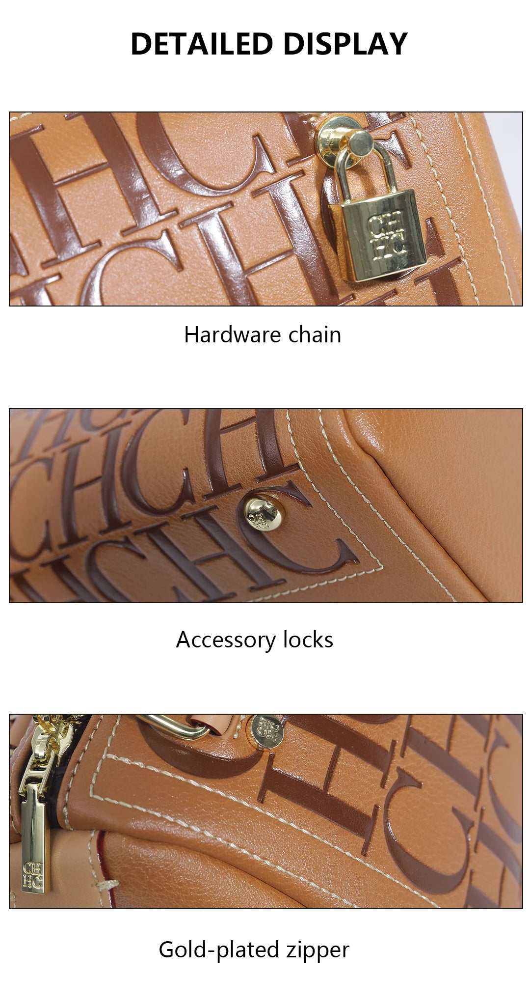 CH Fashion Classic Women's Boston Bag Autumn Winter New Collection 2026 Letter Design Shoulder Bag Texture Handbag