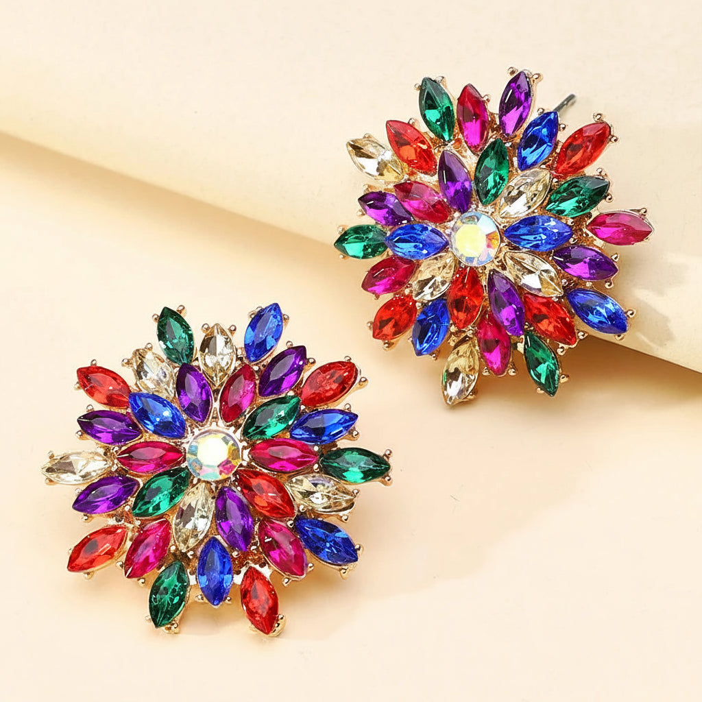 l Round Edge Irregular Earrings Exquisite Gorgeous