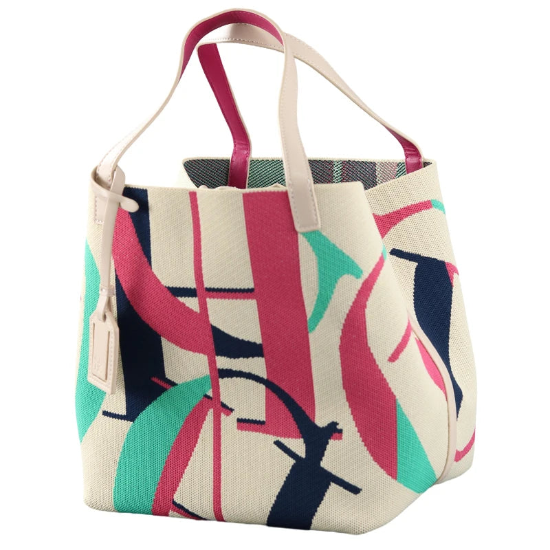 CH Canvas Tote Bag Spacious Lightweight Stylish Large Capacity Adjustable Pocket Durable Versatile Luxury Daily Travel Chic