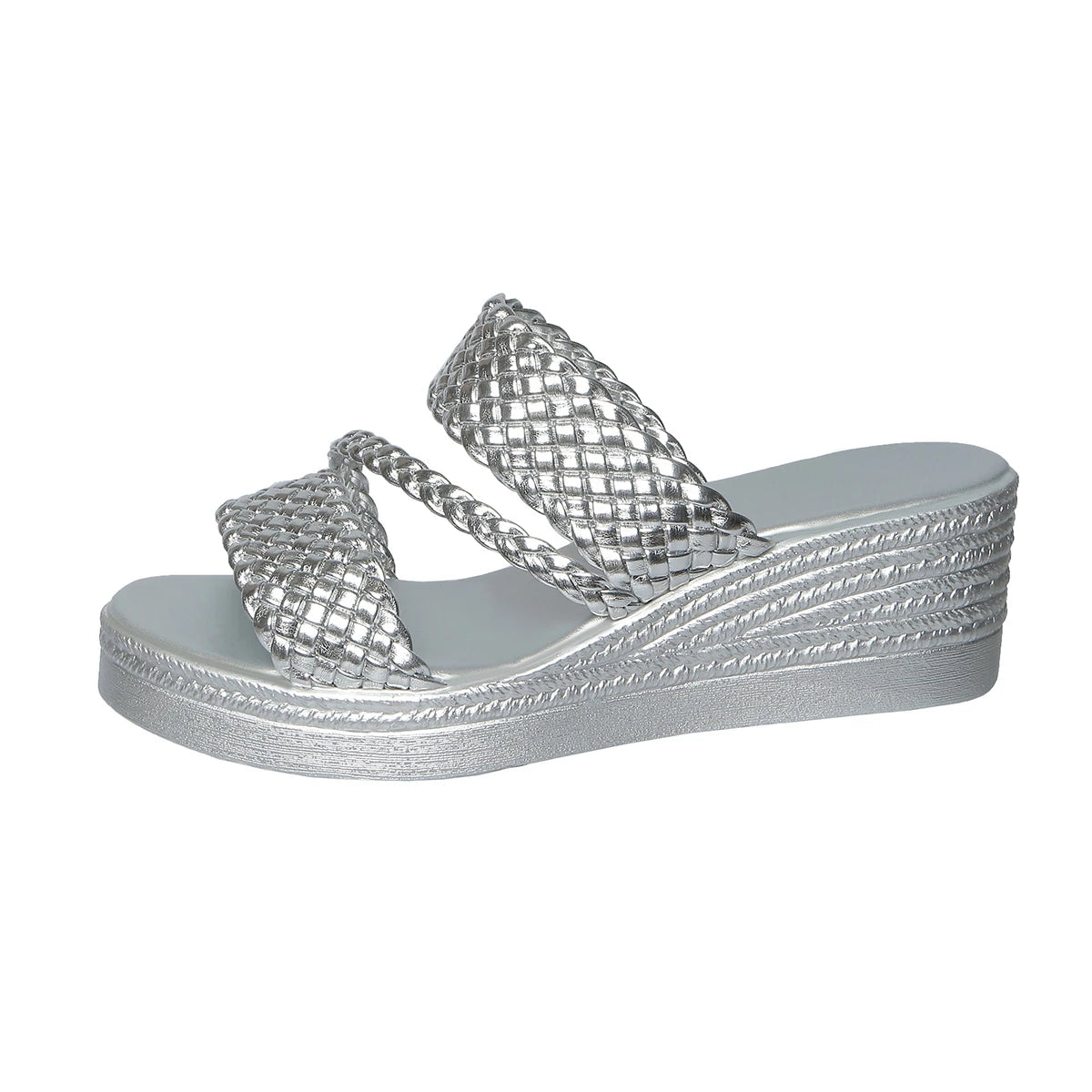 Women Wedges Sandals 2026 New Summer Women Slip on High-heeled Fashion Woman Shoes Comfortable Flower Outdoor Platform Sandals