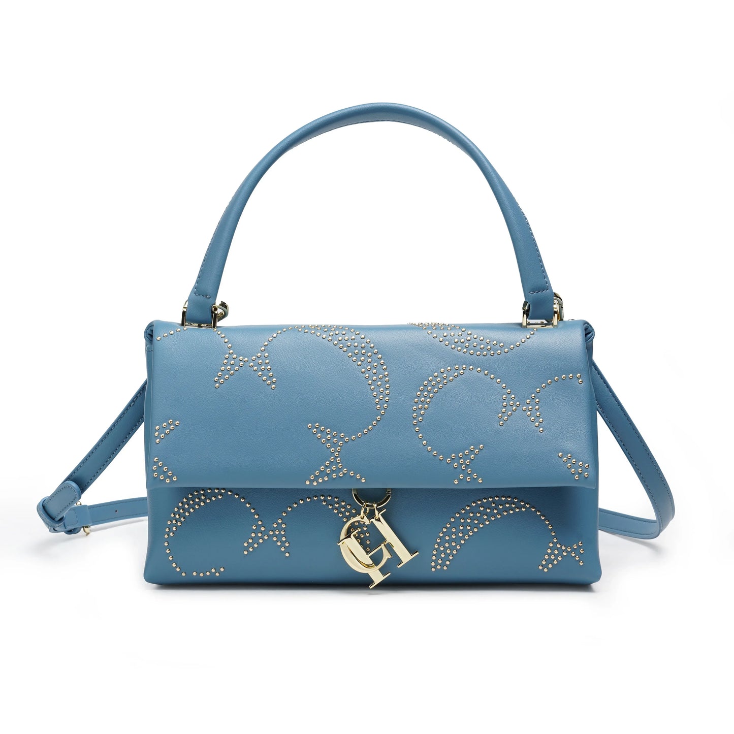 CH Gold Women's Chain Crossbody Bag Women's Bags Metallic Rivet Decoration Luxury Women's Bags Luxury Brand Fashion Designer