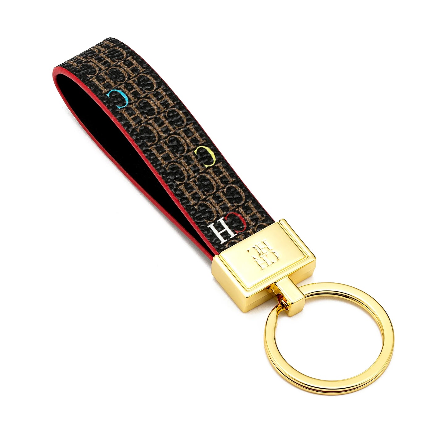 CH Niche High-end Keychain Leather Keychain Unique Printing Design Fashion Keychain Simple and Exquisite Style Gifts