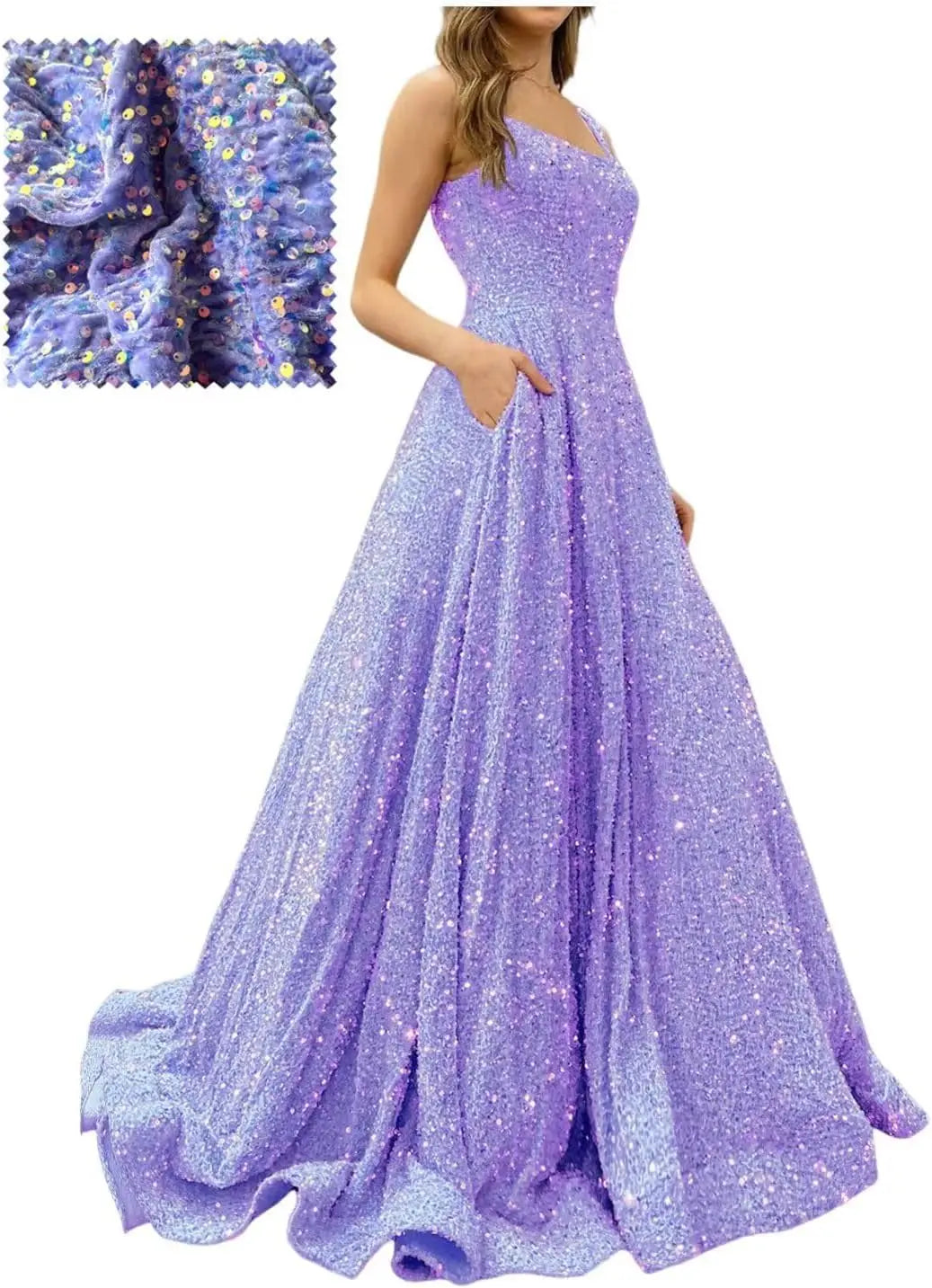 Prom Dresses Long A Line with Pockets Formal Evening Ball Gowns Velvet Velvet Sequins Black Tie Wedding Party Dress