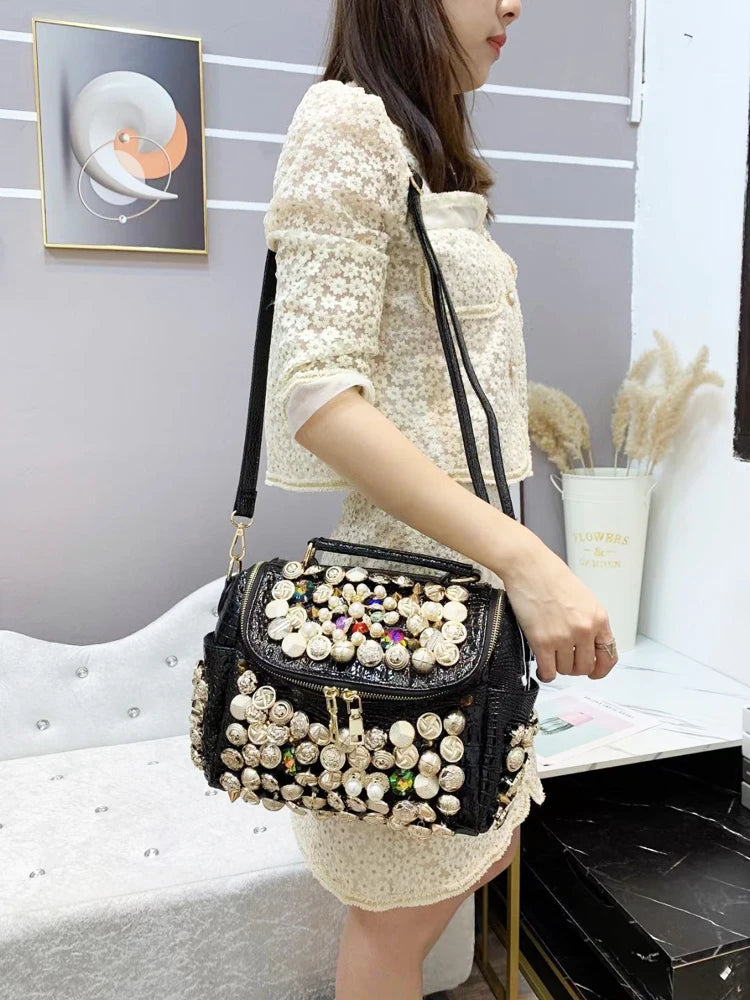 Handbag for women purses and handbag luxury Designer Handmade Women's bag Casual black bucket Female Messenger shoulder Bag new