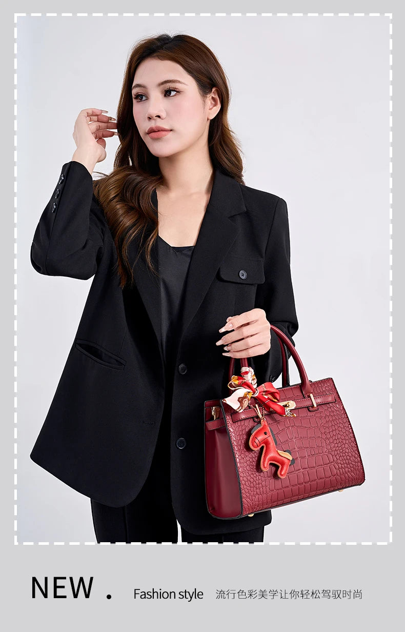 large-capacity multi-functional crossbody bag, PU leather