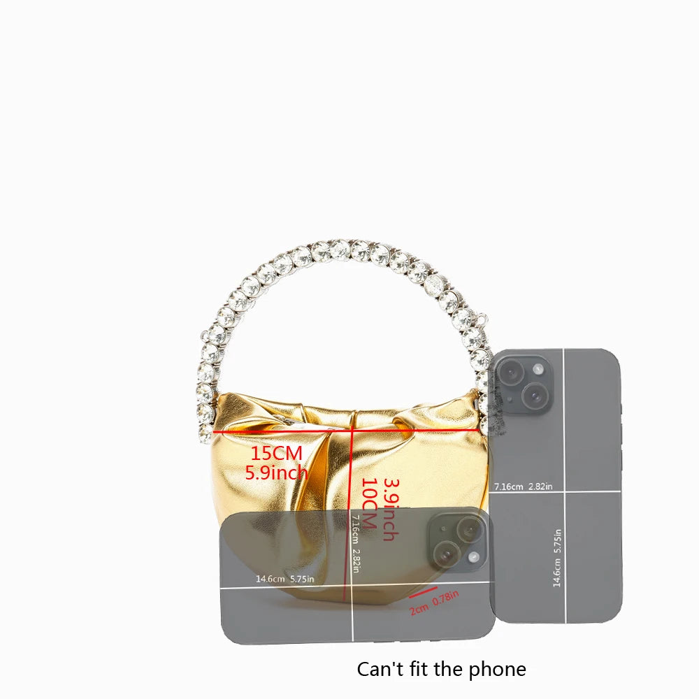 Shiny Crystal Purses and Handbag Luxury Designer Rhinestones Clutch Purse Bag for women handle bag leather Shoulder Bag Purse