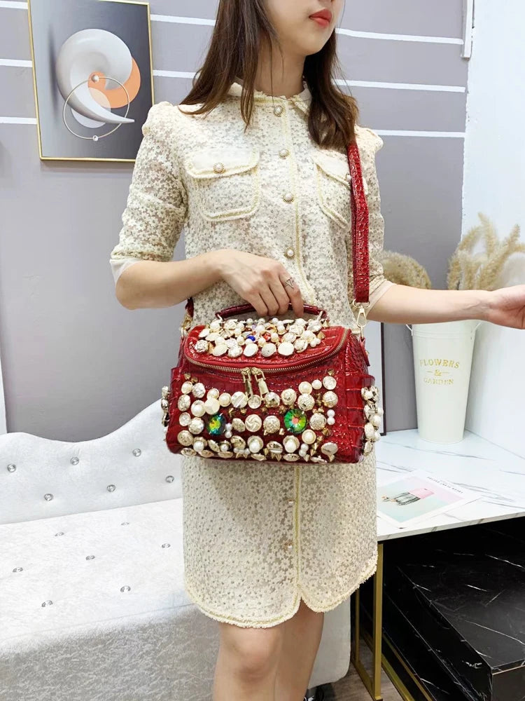 Handbag for women purses and handbag luxury Designer Handmade Women's bag Casual black bucket Female Messenger shoulder Bag new