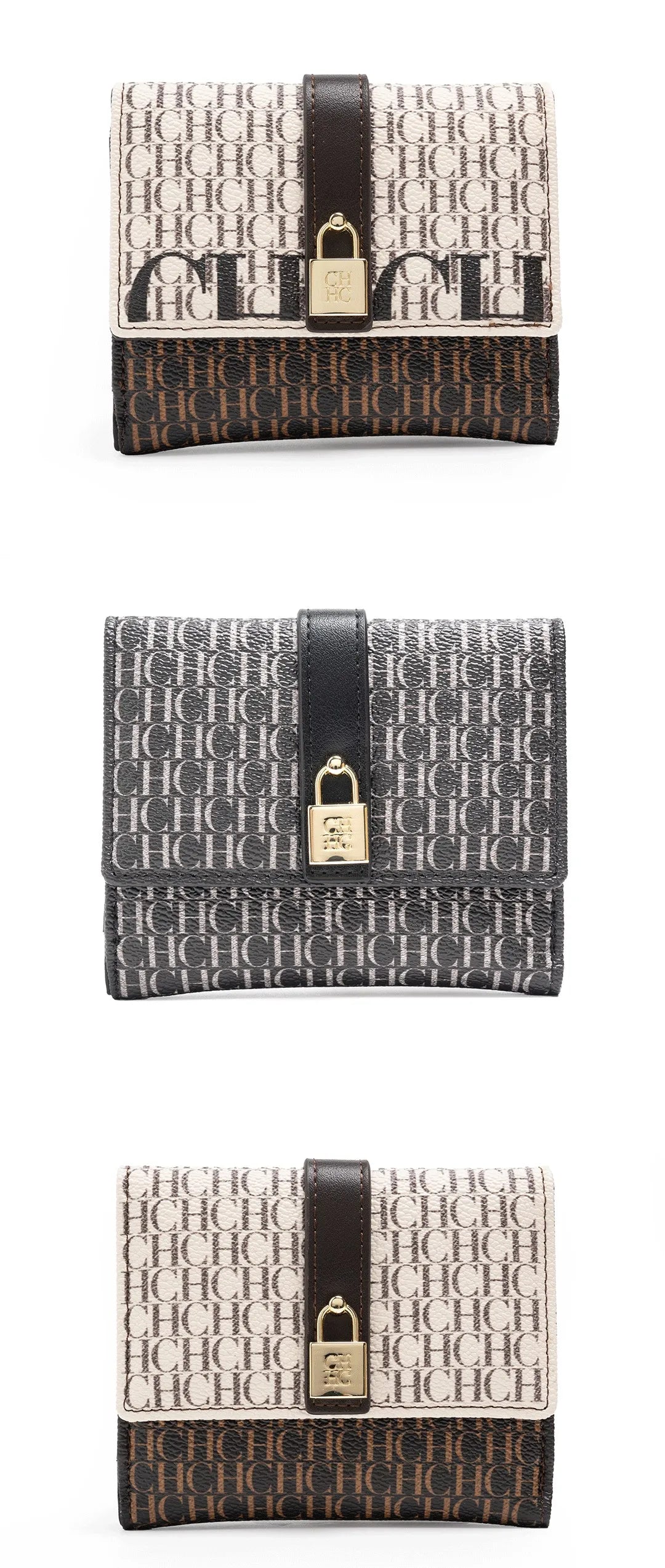 CH Fashion Versatile Letter Print Design Wallet Premium Feeling Wallet High Quality Standard Wallet Ladies Temperament Style