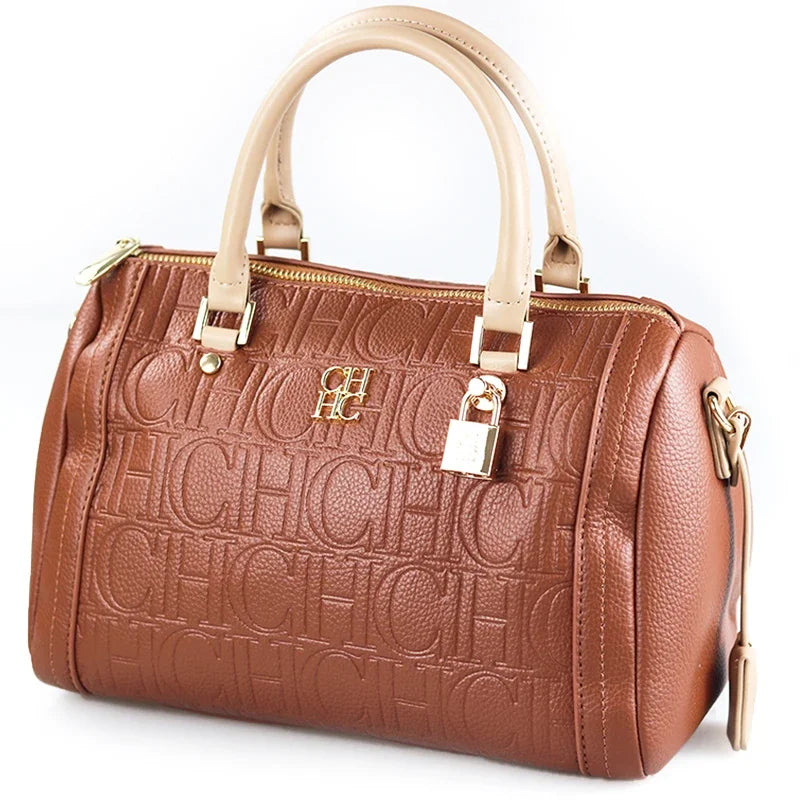 CH Women Handbag Shoulder Bag Embossed Logo Pattern Fashionable Ladies Casual 2026 New Trendy Popular Crossbody Bag Hot Sale
