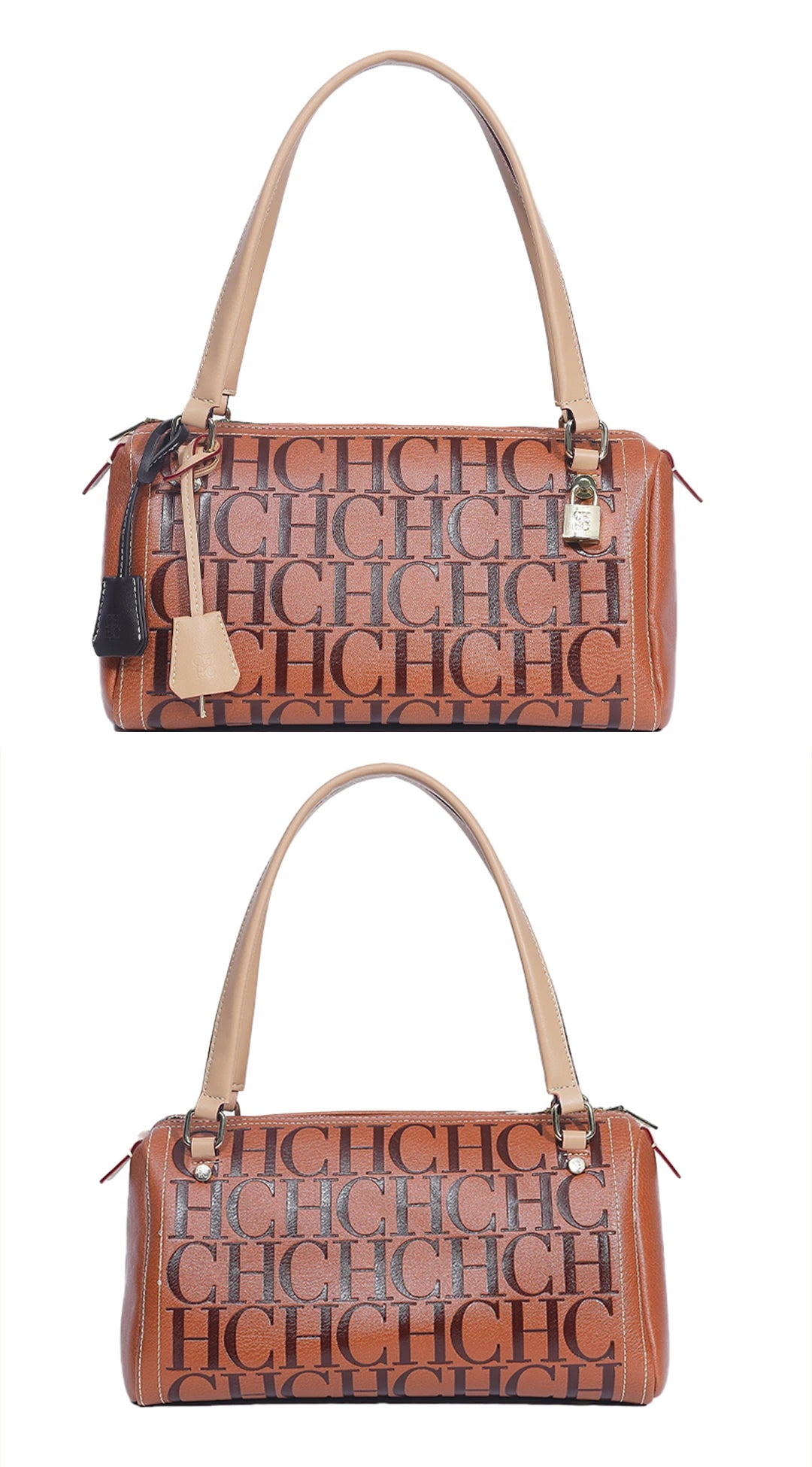 CH Fashion Classic Women's Boston Bag Autumn Winter New Collection 2026 Letter Design Shoulder Bag Texture Handbag