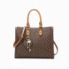 High Quality Hardware Tote Bag with Pendant Minimalist Style Letter Print Large Capacity New Brand Women's Commuter Shoulder Bag